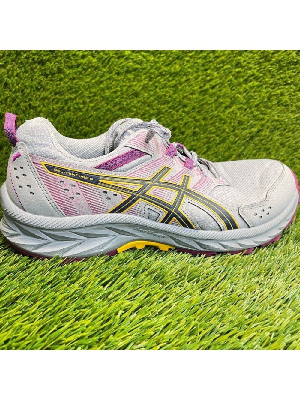 Asics Gel-Venture 9 Womens Size 10 Gray Purple Athletic Running Shoes Sneakers